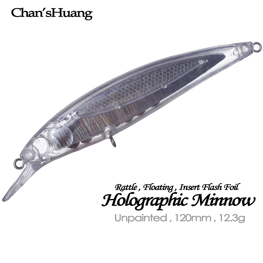 Huang Unpainted Blanks Bait, Iscas de pesca artificiais, Flutuante