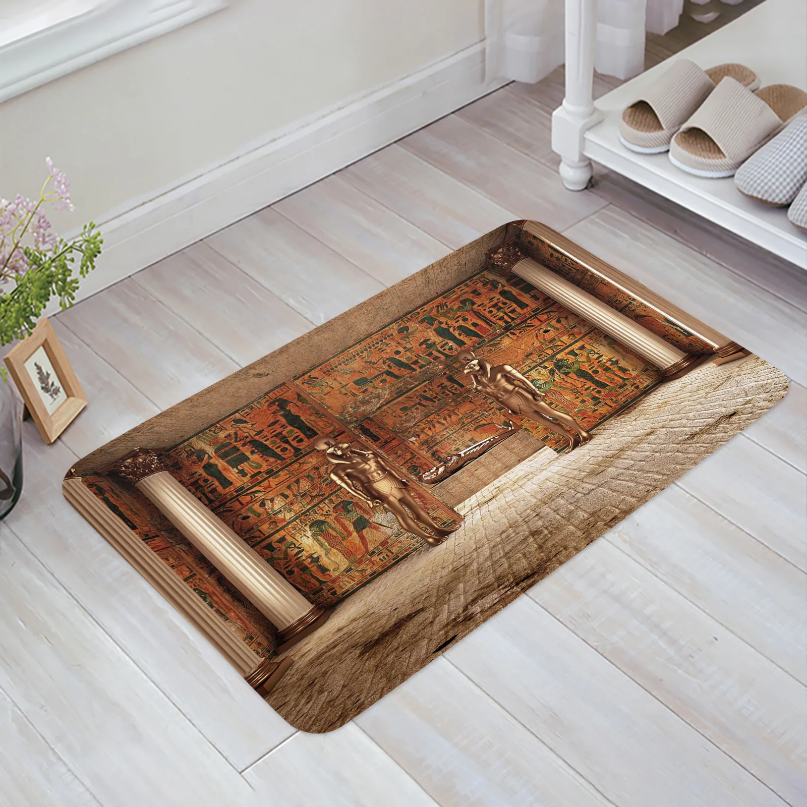 Tomb Of Pharaoh Egypt Golden Tomb Entrance Door Mat Living Room Non