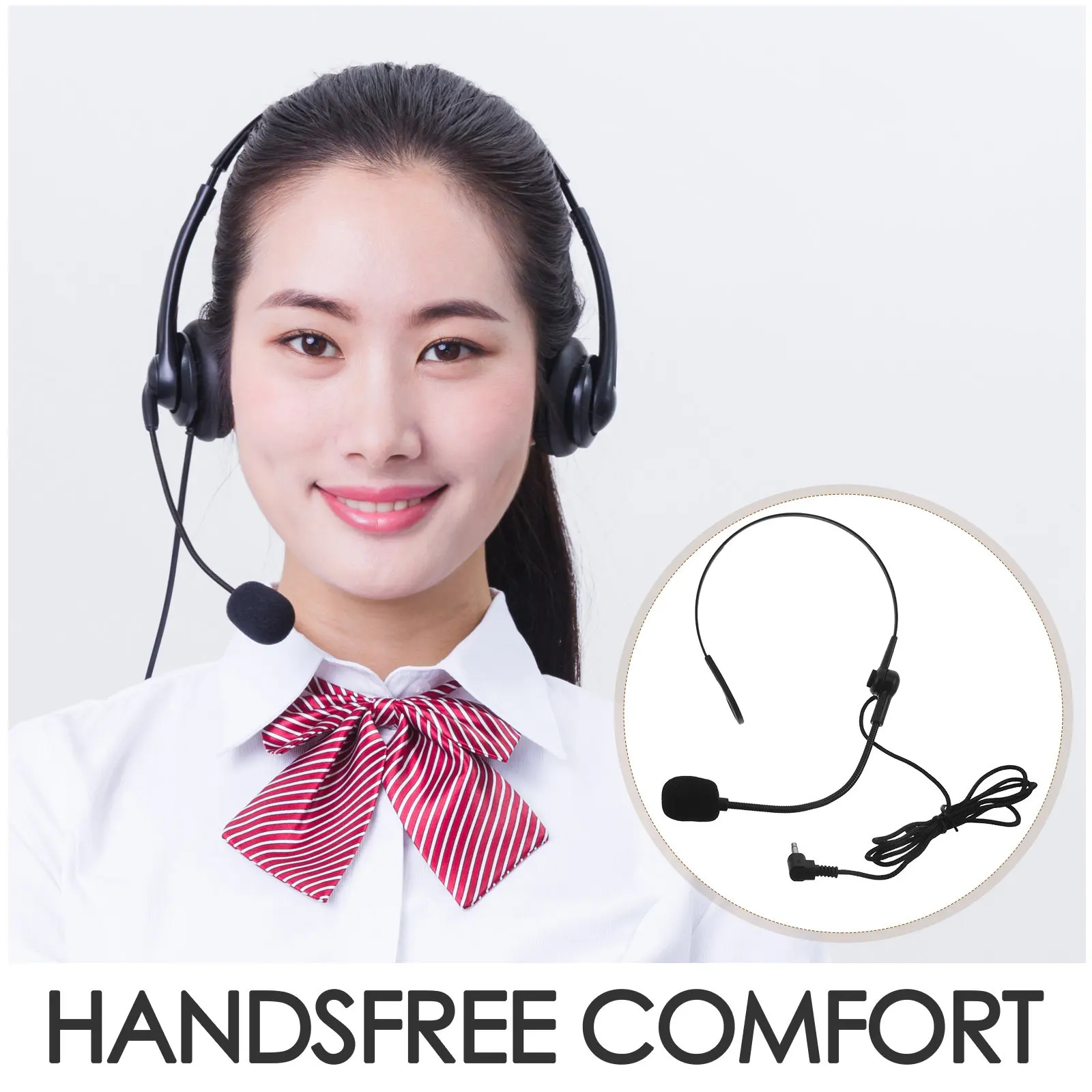 전문가용 유선 넥 클립 라발리에 마이크 헤드셋 (프레젠테이션, 교실, 피트니스 트레이너, 휴대용)