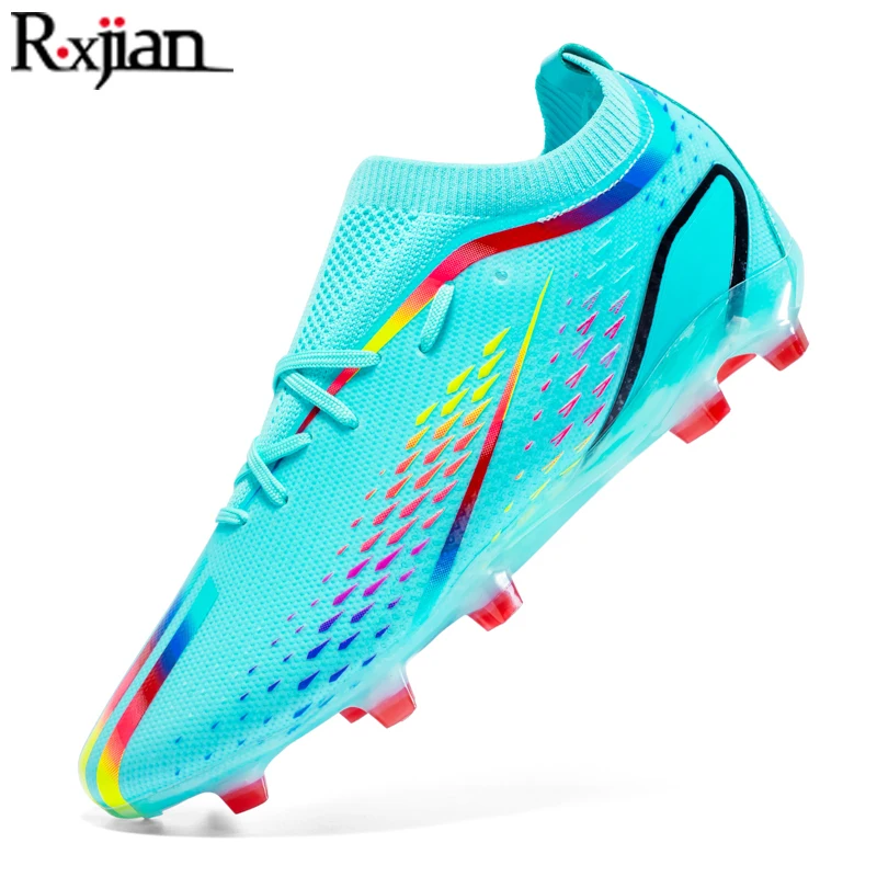 R.XJIAN High Quality Men's Football Shoes Outdoor Anti Skid Artificial Grass Soccer Sneakers FG
