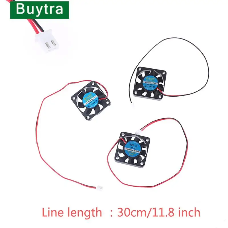 

1Pc 3d Printer Deel Fan 4010 2Pins 40Mm 4Cm Videokaart Dc 5V / 12V / 24V 4010 2P Blower Part Black Plastic Fans 40X40X10 mm