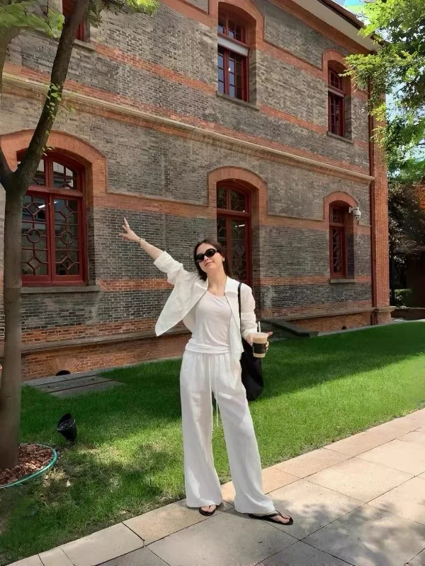 Luxe Linen-Cotton Wide Leg Pants - Breathable Summer Style photo review