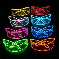 Luminous LED Glasses Dance Glowing Props Neon Goggle Decorative EL Wire Glasses For Rave Music Performance Festival Supplies