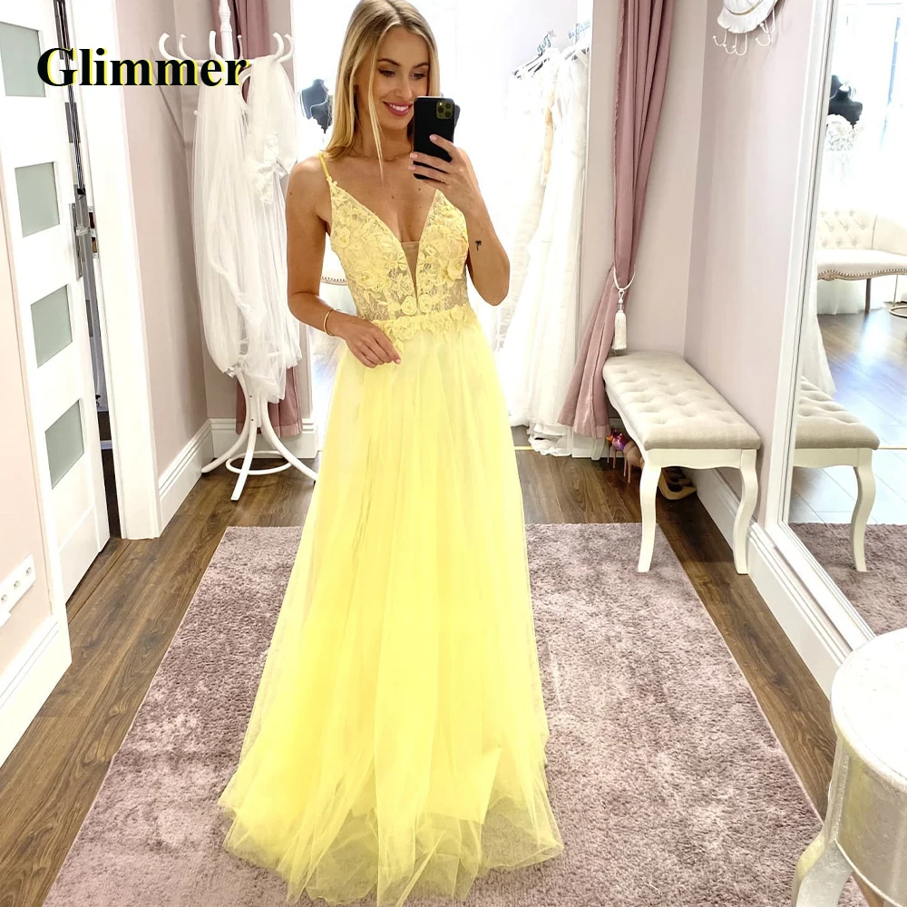 

Glimmer Modern V-Neck Lace Evening Dress Formal Prom Gowns Dropping Shipping Vestidos De Fiesta Celebrity 15 Ans Vestidos Fiesta