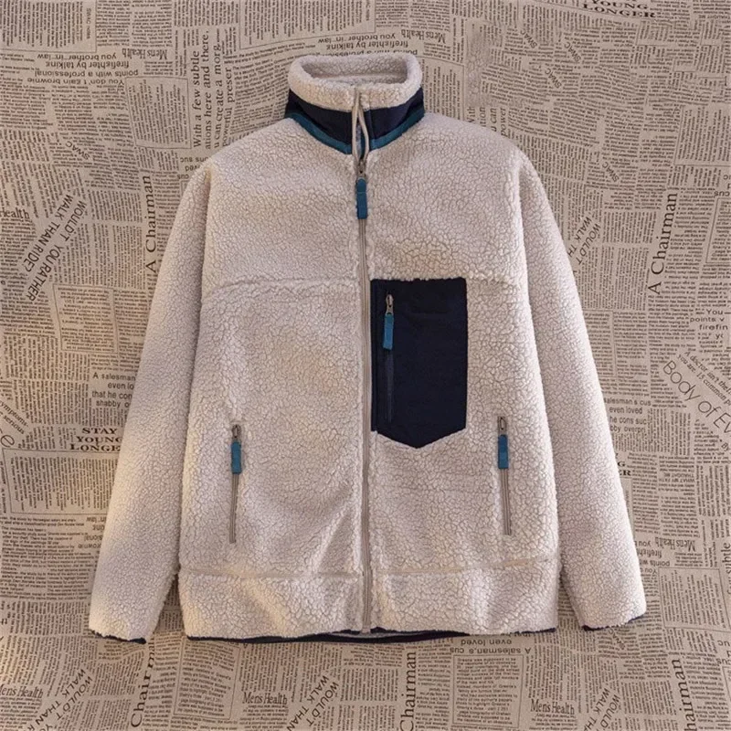 Winter Men Outdoor Sweater Lamb Fleece submachine jackets Down jackets Male Windproof Coldproof Warm Comfortable Outerwear 5