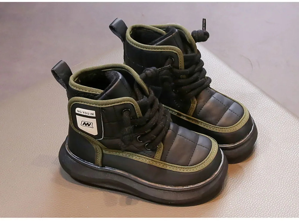 2024 Tendenza Moda Bambini Neve Antiscivolo Adolescente Ragazza Peluche Stivali Morbidi Suola Finta Pelliccia Cotone Scarpe Per Ragazzi_voghion.com