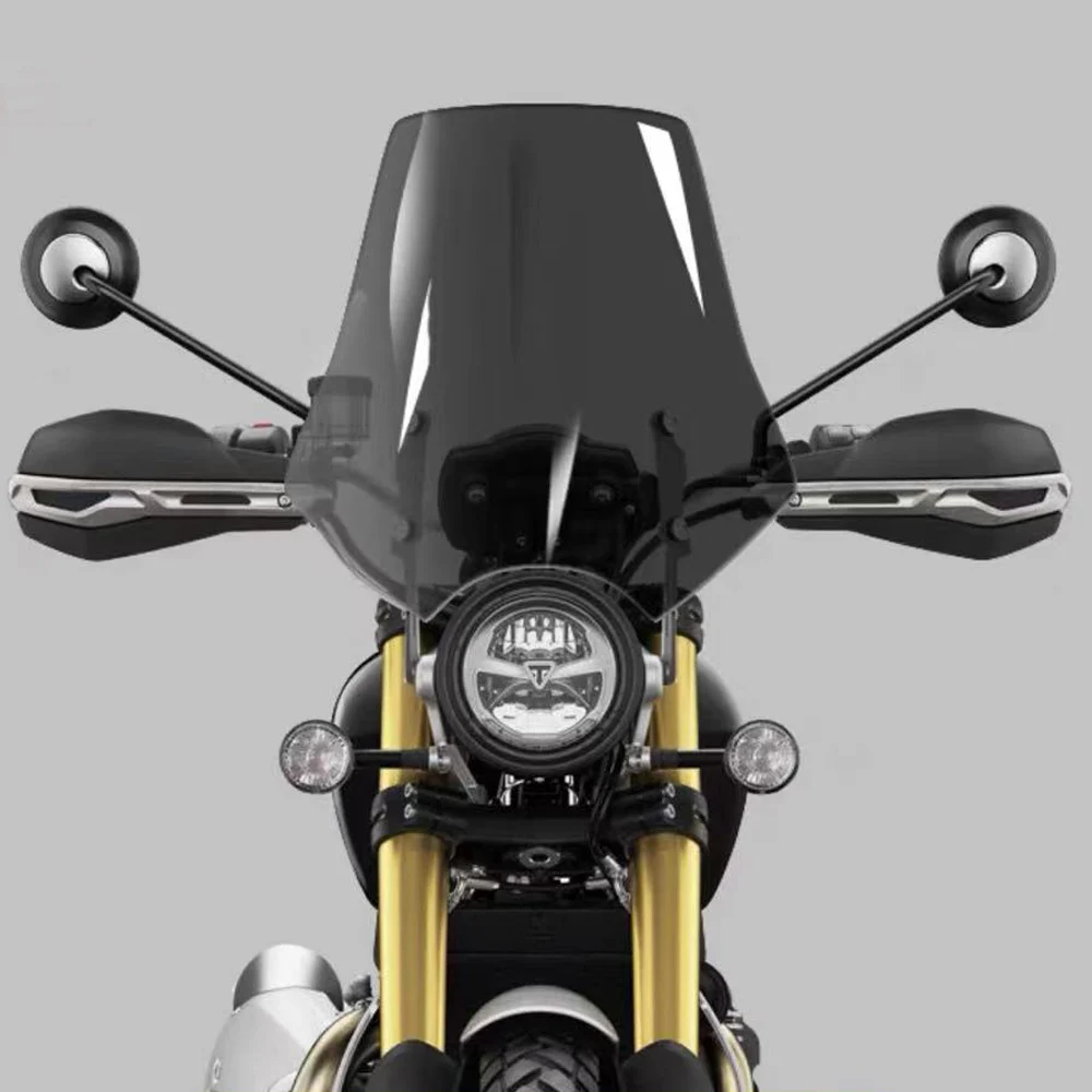 

Motorcycle Windscreen Wind Deflector 45cm Windshield For Triumph Street Twin Bonneville Scrambler 1200 XE XC