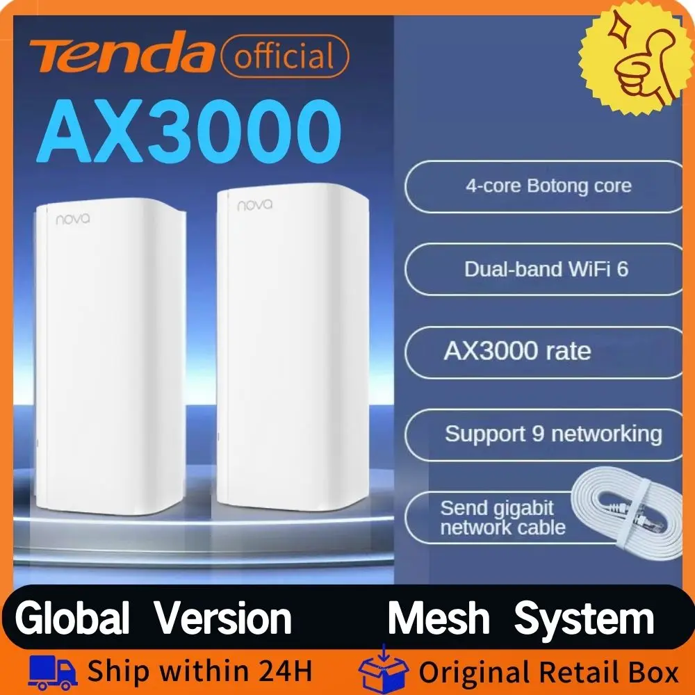 Wifi 6 Mesh System Ax3000 Router Wireless Tenda Mx12 Router Wifi Mesh In Confezione Da 2 Fino A 5000 Piedi Quadrati. Wifi Range Extender Wifi6 Mesh