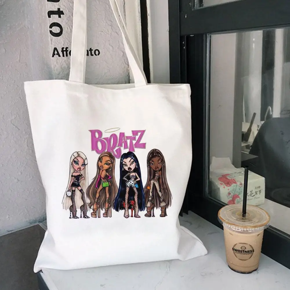 Bratz Doll Y2K Canvas Bag Fashion Personality Female Cartoon Doll Printing  Large Capacity Tote Bag Student Organizer Handbag - AliExpress