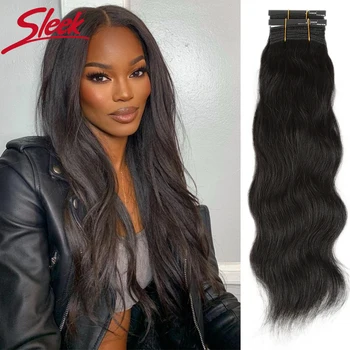 Eleganti Fasci di Capelli Umani per Donne, 100% Non Trattati, Ondulati, a Doppia Trama, Extension per Capelli Singoli o in Fasci