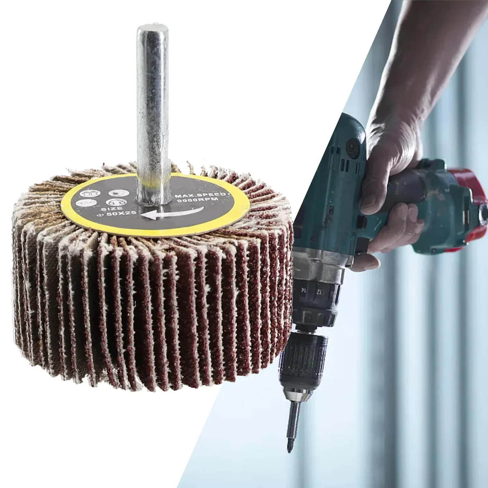 80 Grit Emery Cloth Flap Wheel Disc – Abrasive Sanding Grinding Wheel for Dremel Rotary Tools 25/30/40/50mm Metal Polishing 5