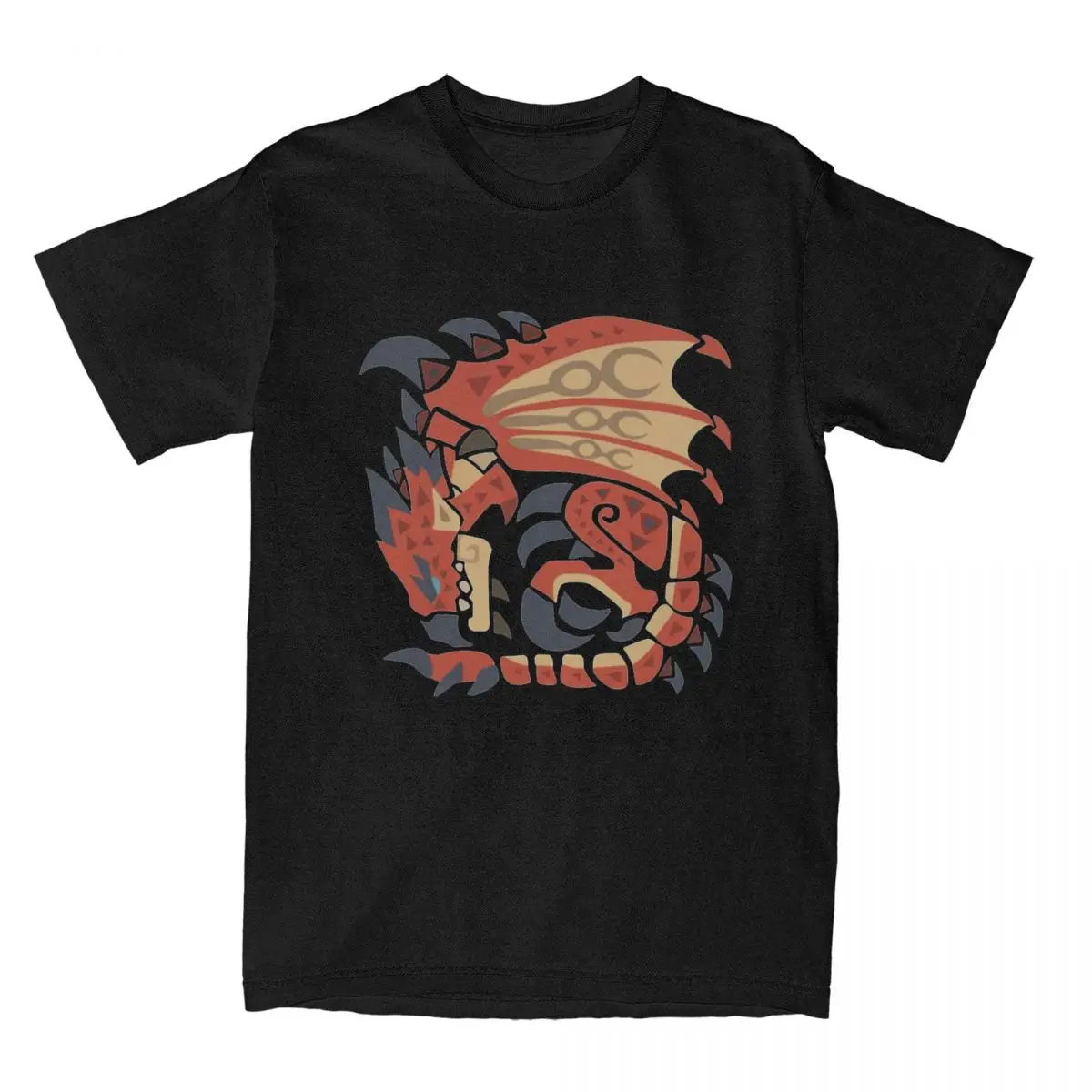 Rathalos Aesthetic Summer Cotton Fashion Tee - Men's Short-Sleeve Custom Design T-Shirt