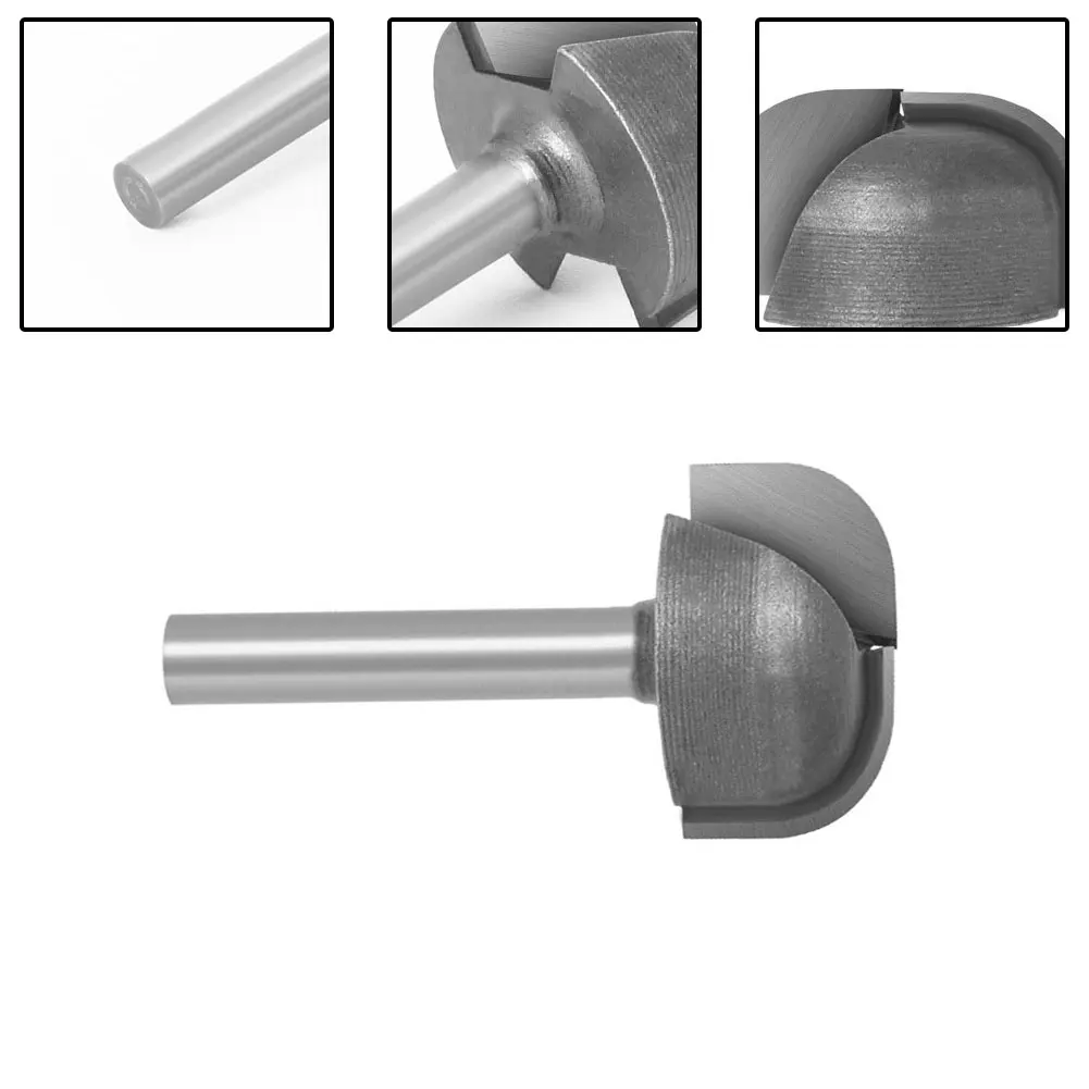 

1pc Router Bit Double Arc Circular Bottom 25mm Diameter 48mm Length For Handheld Trimming Machine Router Tool Parts