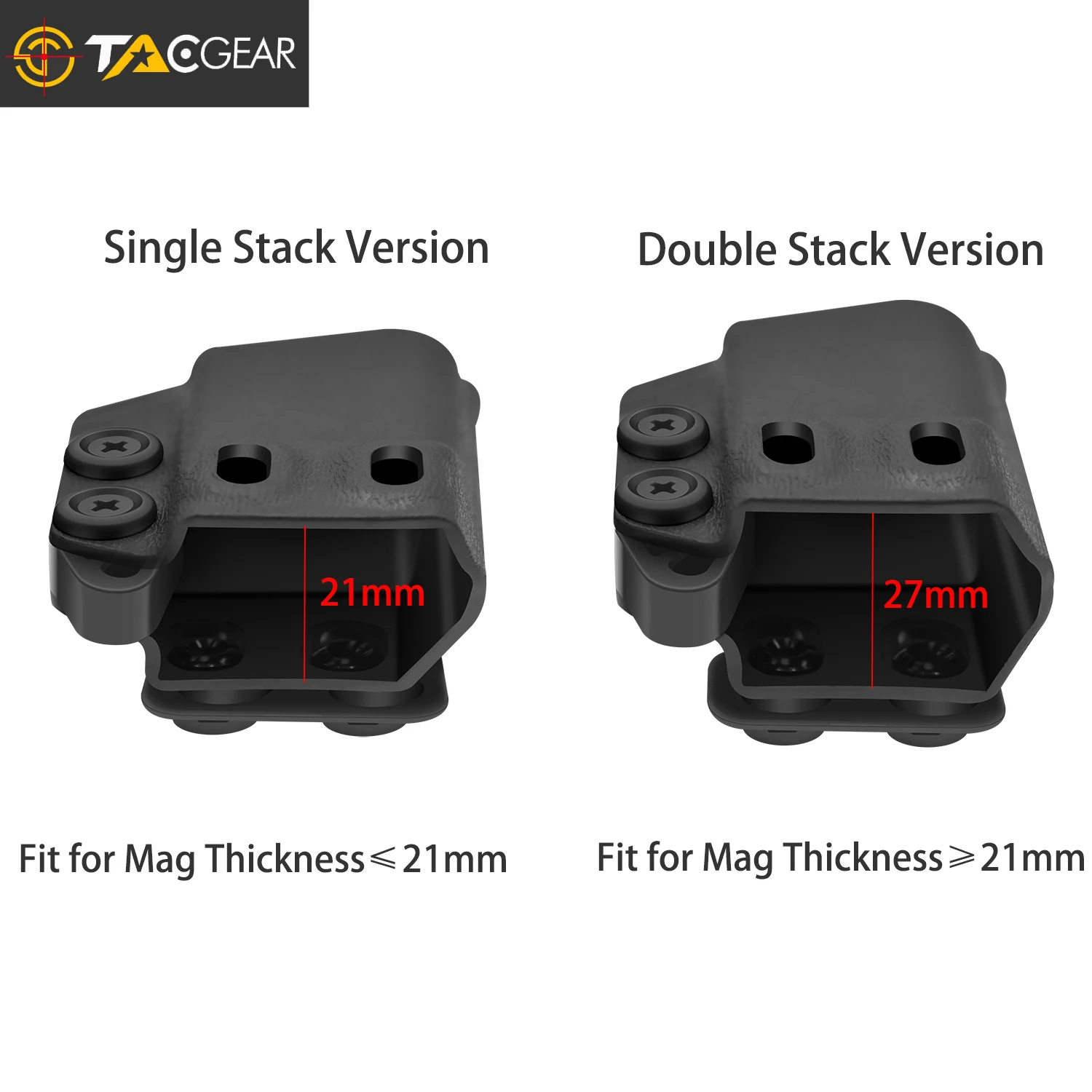 TACGEAR IWB OWB universal Left Right Hand Magazine Pouch Mag Holster Mag Carrier for 9mm .40S&W Pistol Single Double Stack Mag 3