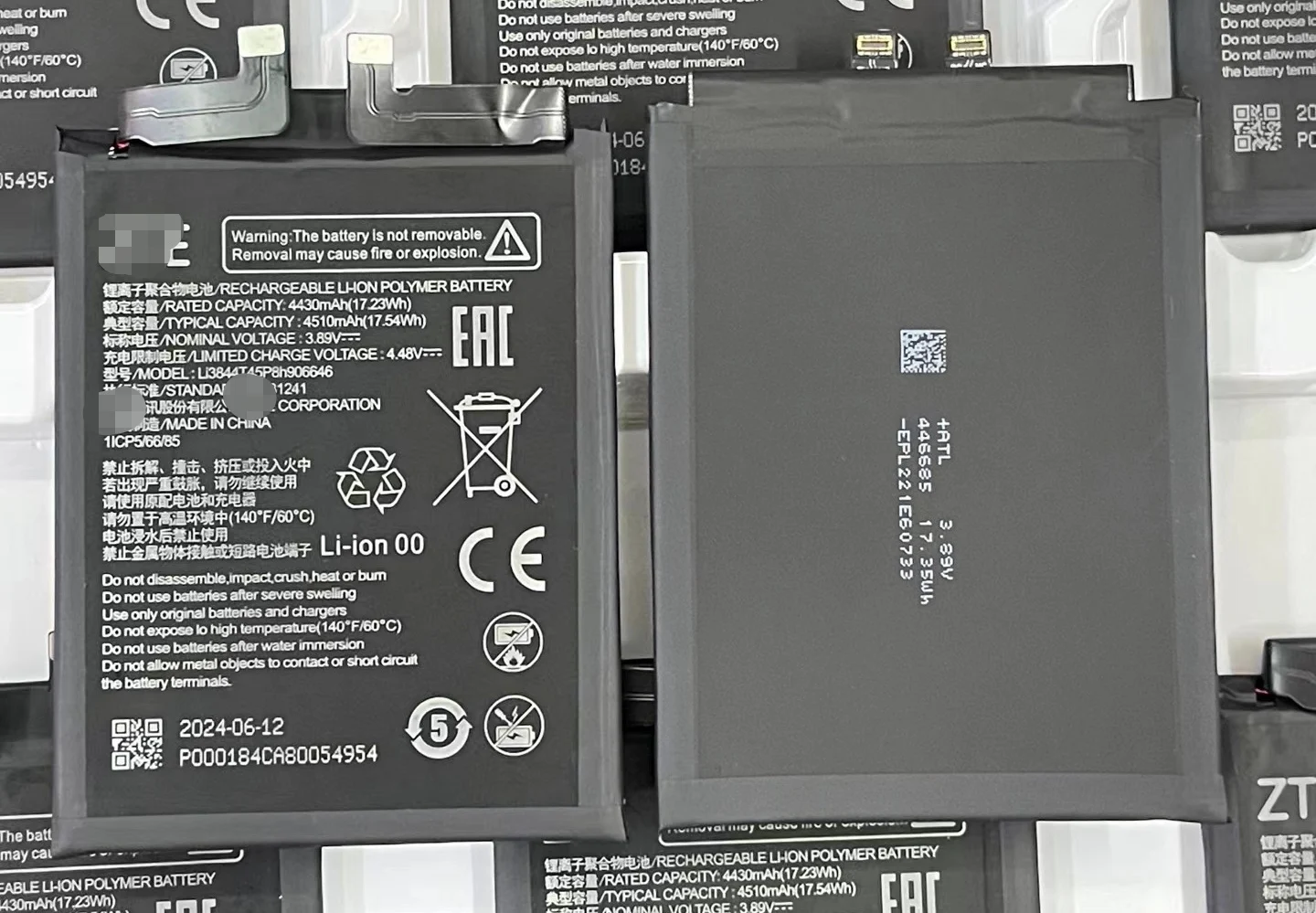 

2024 год оригинальный новый аккумулятор ZTE Voyage 40 Pro + 9042 телефон Li3844t45p8h906646