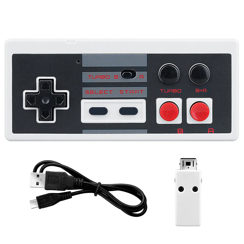 Ostent Controller Di Gioco Wireless Ricaricabile Joystick Gamepad Per Nintendo Nes Classic Edition Mini Con Ricevitore
