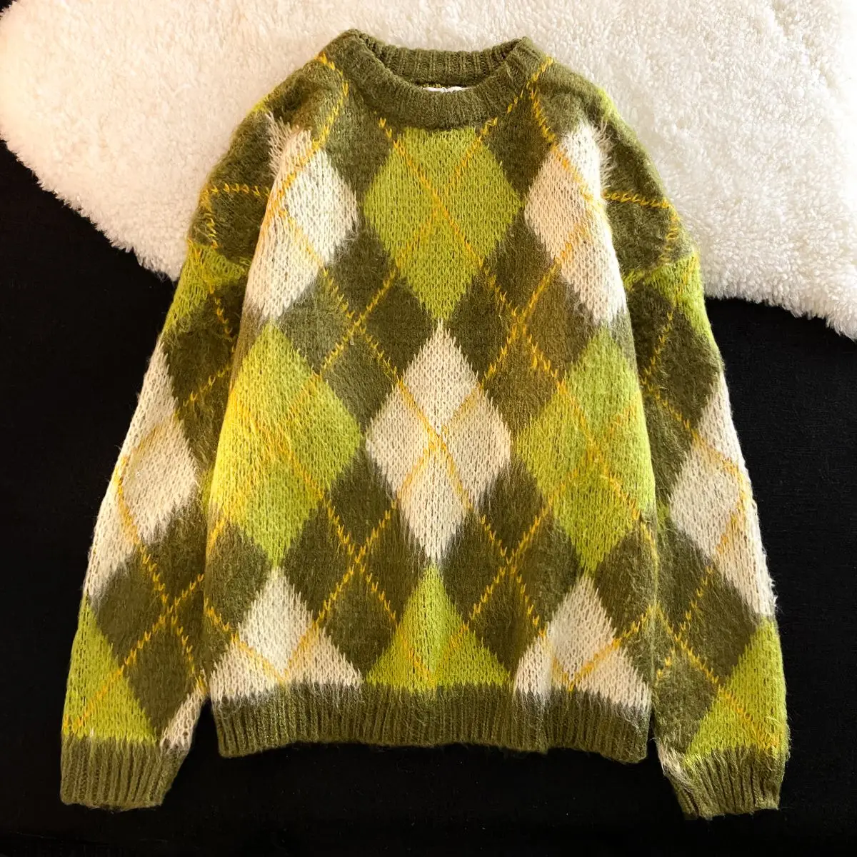 

Stylish Solid Color O-Collar Loose All-match Knitted Sweater Men Clothing 2022 Autumn New Casual Pullovers Warm Korean Tops