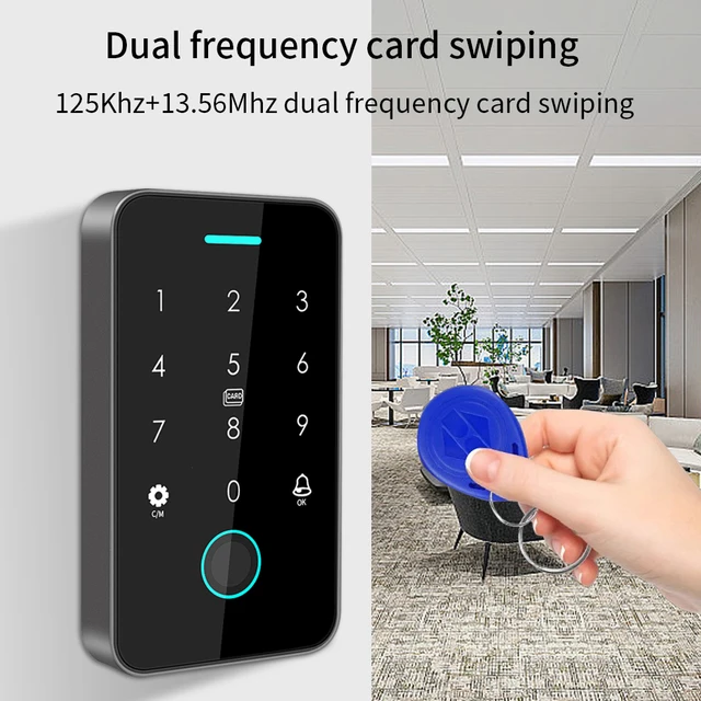 IP67 Waterproof Bluetooth Tuya APP Access  Control  System 13.56Mhz RFID Card Access Control Password Keyboard Door Lock 6