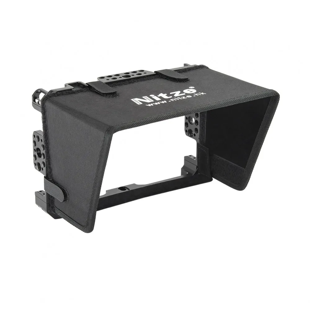 LS7-A 선후드가 포함된 SmallHD Indie 7 / 702 터치 7인치 모니터용 Nitze 케이지