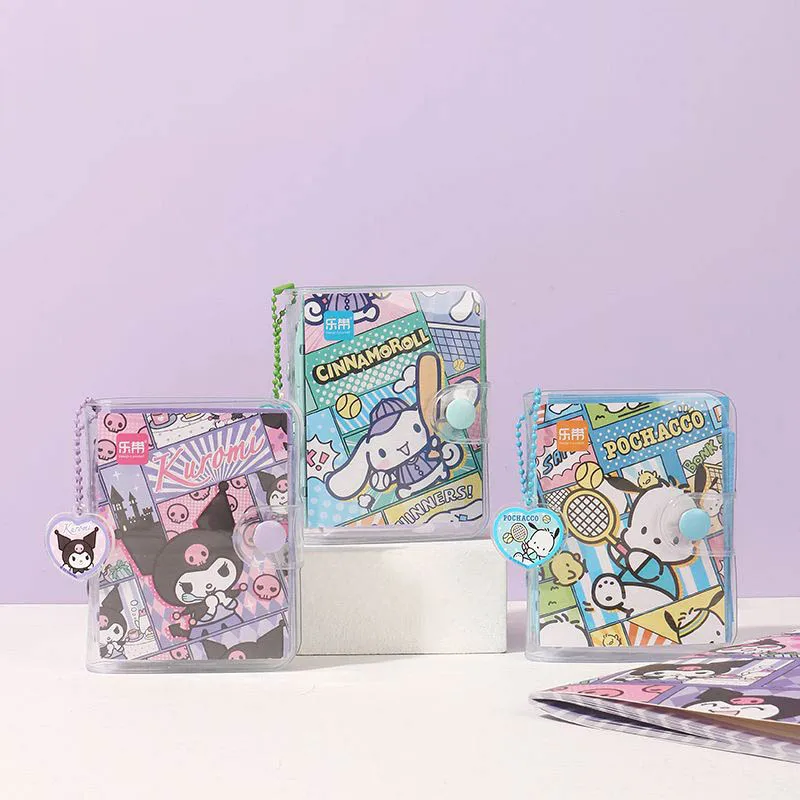 

Kawaii Sanrio блокнот Kuromi Cinnamoroll почтовый милый Аниме Комикс стильный кулон пластиковый рукав карманный дневник подарок для девочек