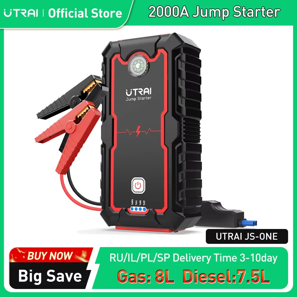 UTRAI 2000A Portable Car Jump Starter & Power Bank – 12V Auto Battery Booster 1