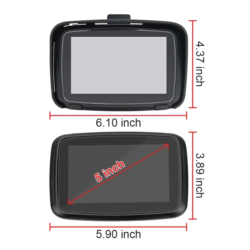 1Set Motorcycle GPS Moto Navigation Portable Motor Navigator 5 Inch Plastic GPS Navigation