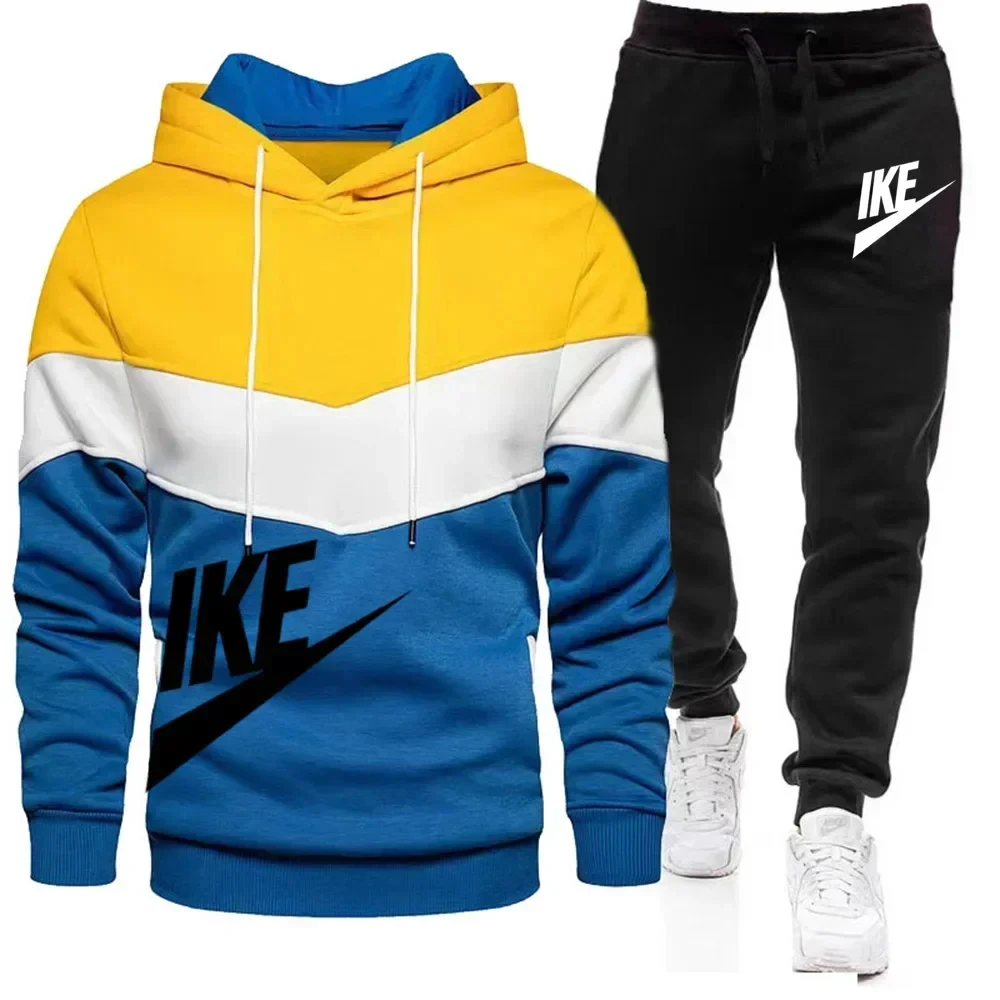 Men's Zippered Sweatshirt and Pants Sets, Casual Workout Suit, Brand Clothes, Sweater, Fall, Winter, New, 2024, 2 Pieces