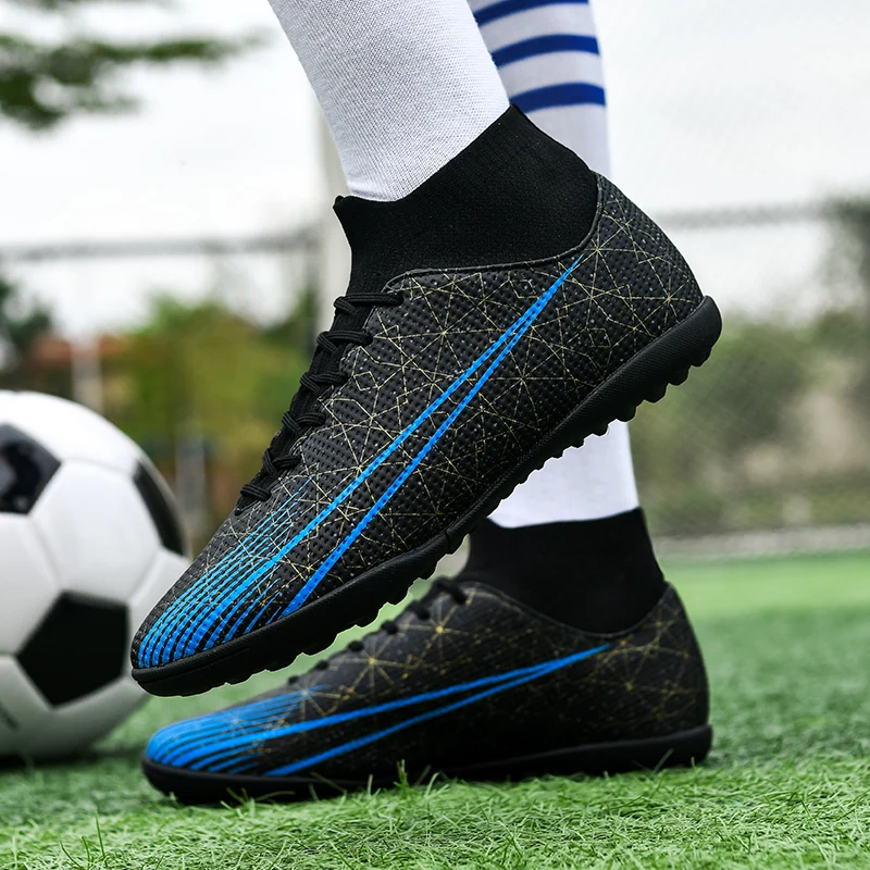 Football shoes with broken nails TF anti slip and wear resistant artificial grass training competition high