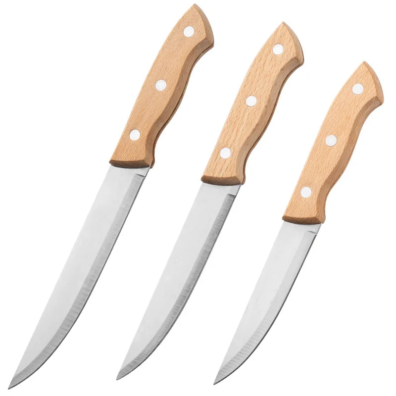 thumbnail image 1 of Cuchillo de cocina Utensilios de cocina Mango de madera Cuchillo de cocina para frutas Cuchillos de chef Cuchillo de carnicero Cuchillo deshuesador Cuchillo para verduras, 1 of 5