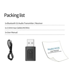 Wireless Audio Enhancer with Bluetooth 5.0 and Dual Functionality (Black)