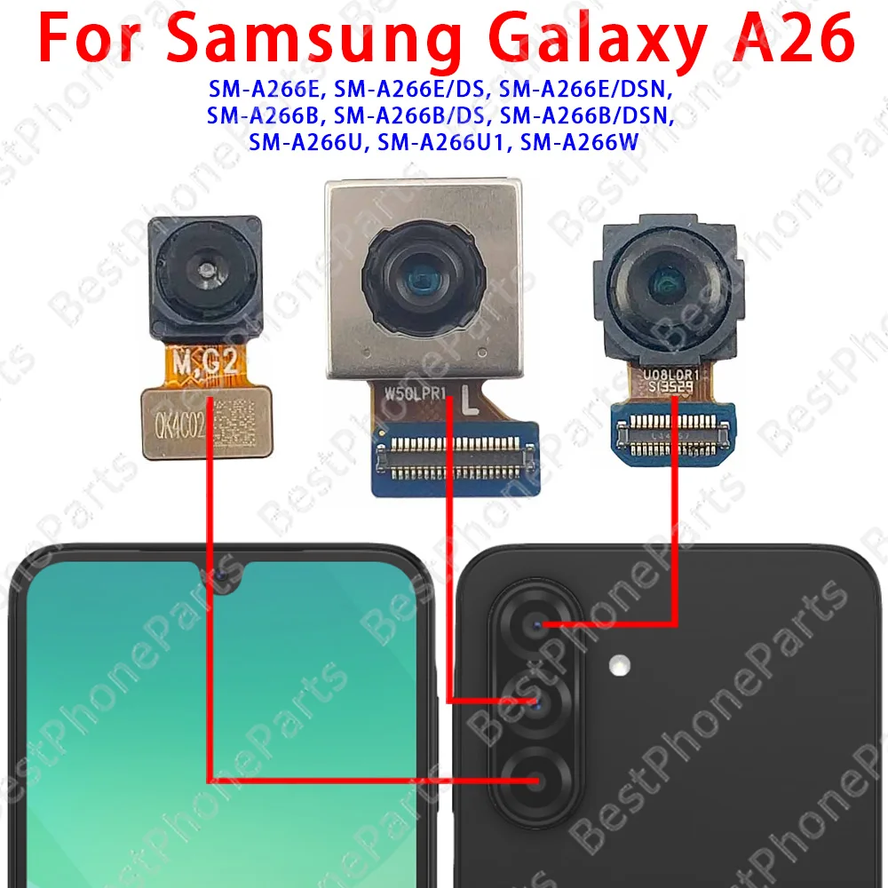 High-Quality 13MP Front and 50MP Rear Camera Module with Flex Cable Replacement