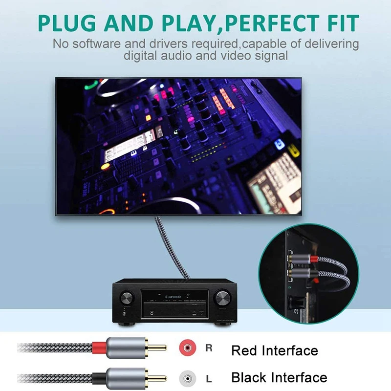 RCA ׷ ̺, [6Ft/1.8M,   ݵ] 2RCA Male To 2RCA Male ׷  ̺, Ȩ þ 