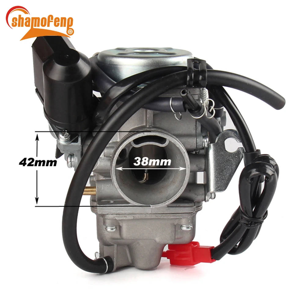 Pd24J 24Mm Carb Electric Carburetor For Gy6 100Cc 125Cc 150Cc 200Cc Motorcycle Atv Go Kart Moped And Scooter Dirrt Bike