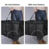 1 Set (Bag & Bottom), XXXL Large Capacity Reusable Warming Bag with Removable Hard Bottom, 3 Layers Insulated Pizza Delivery Bag 3
