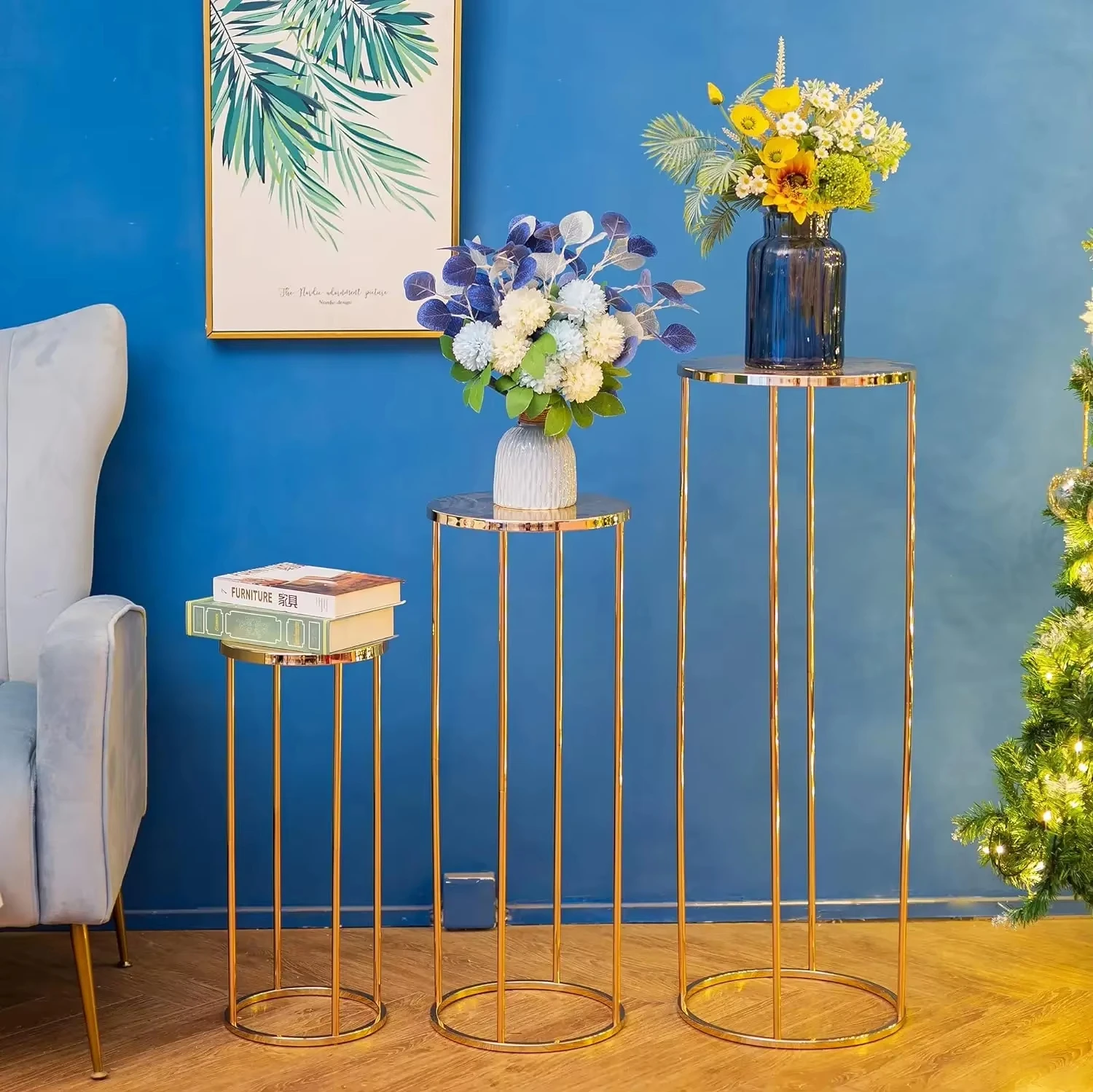Metal Pillar Wedding Home Party Centerpiece Decoration Modern Geometric Flower Stand