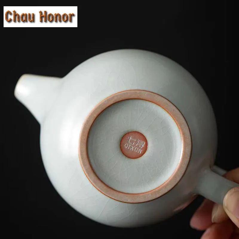 210ml Boutique Ru Kiln Ice Crack Ceramics Fair Cup Handmade Household Travel Tea Ceremony Drinkware Unified Kung Fu Tea Set Gift