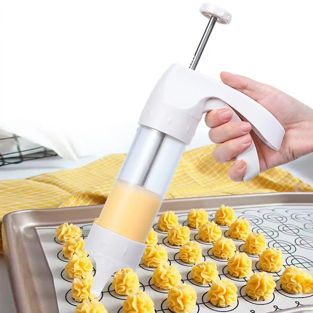 

19 Piece Cookie Decorating Tube Set Easy To Use Detachable Reusable With Different Patterns Creative Biscuit Cookie Press Mold