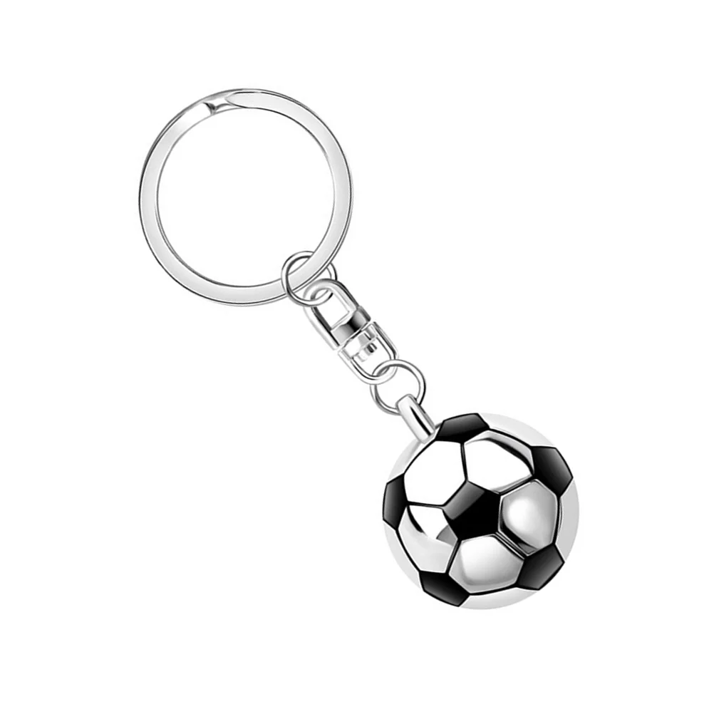 

12 Pcs Semicircle Football Pendant Keyring Soccer Ball Keychains for Memorial Handbag Phone Pendant
