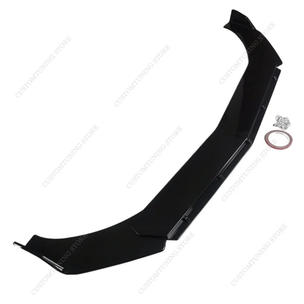 Car ABS/Carbon Fiber Rear Spoilers Diffuser Lip, For Citroen C1 C2 C3 Aircross C4 Rear Bumper Splitter Anti Scratch Reduce Resistance Accessories, carbon fiber embossed