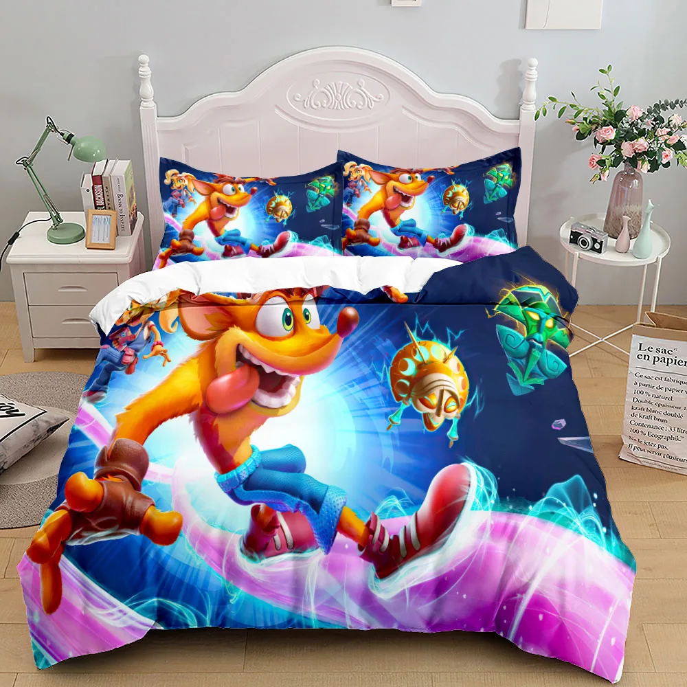 Crash Trilogy Set Copripiumino Per Bambini Eu Single Double King Us Twin Full Queen Size Bedclothes