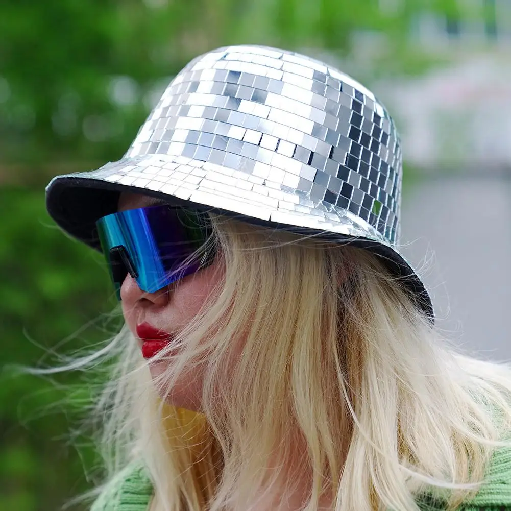 Casquette Disco Ball Disco Seau Chapeau Chapeau de pêcheur Miroir