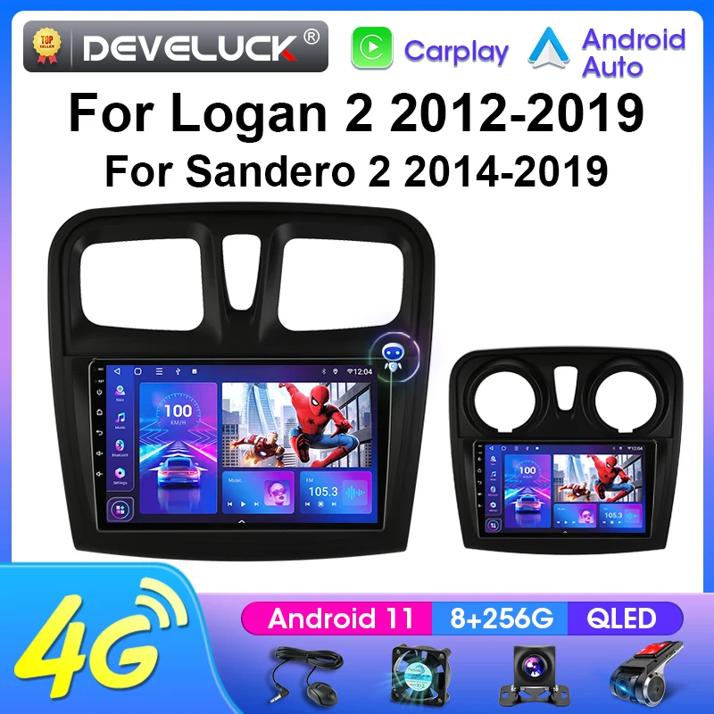 2 Din Android 11 For Renault Logan 2 2012 2019 Sandero 2 2014 2019