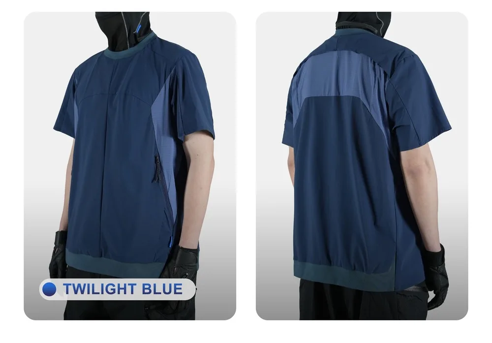 Reindee Lusion 25ss 3d structure quick drying t-shirt UPF50+ anti pilling combined materials techwear gorpcore