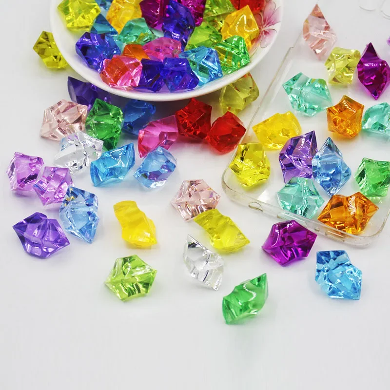 50pcs Pirate Jewels Treasure Chest Acrylic Clear Crystal Gems Diamond Vase Filler Confetti Gift Stone Party Wedding Festival