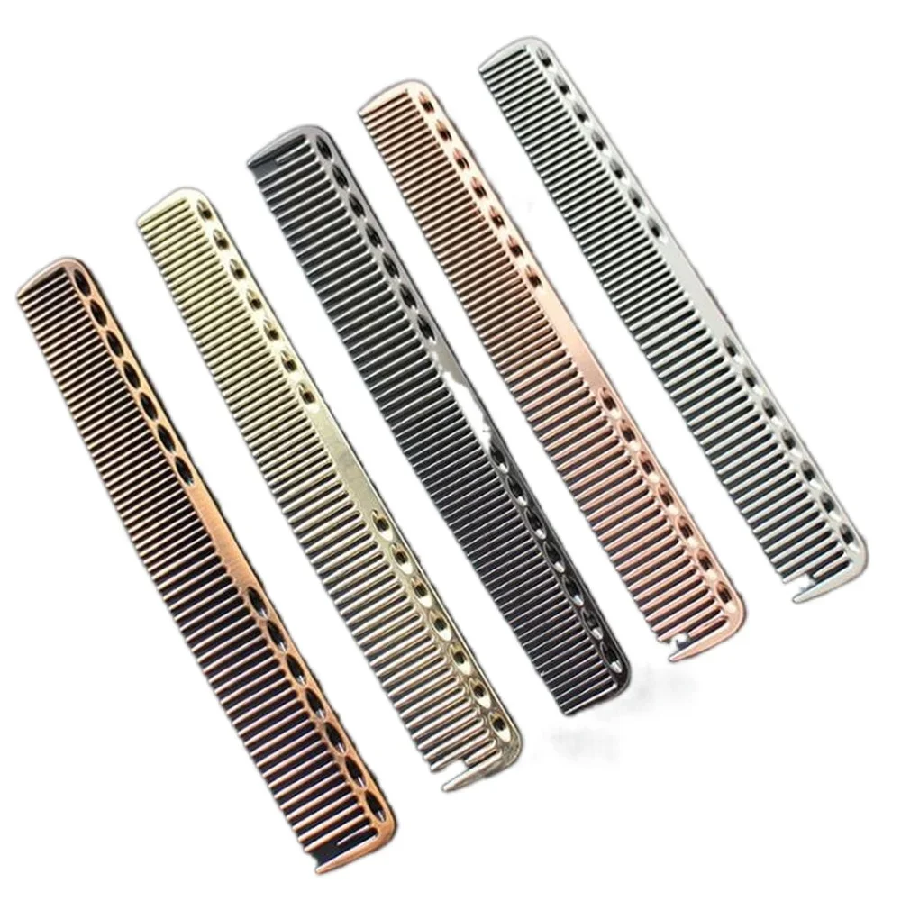 Aluminuml Metal Anti-static Hair Comb Professional Hairdressing Combs Hair Cutting Dying Brush Barber Tools Salon Accessaries 1 Aluminuml Metal Anti-static Hair Comb Professional Hairdressing Combs Hair Cutting Dying Brush Barber Tools Salon Accessaries