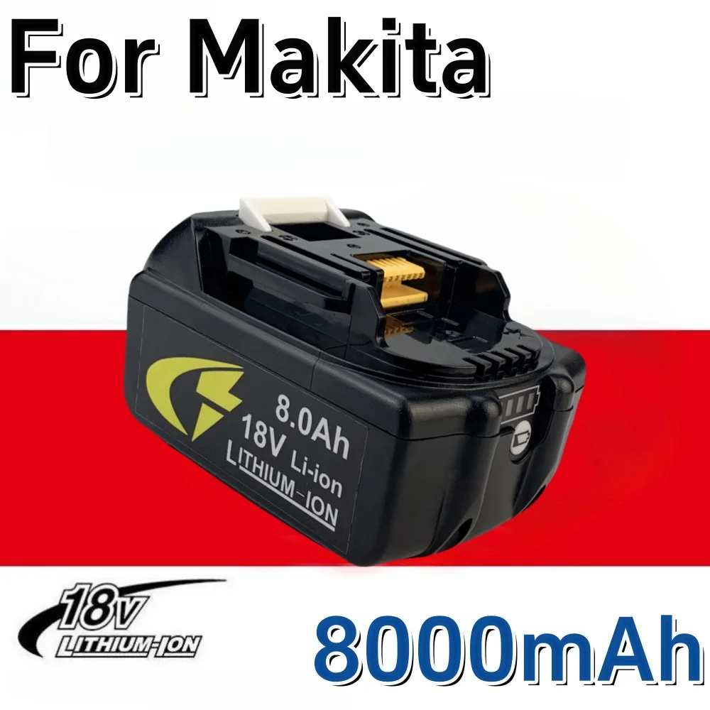 

For Makita 18V 8000mAh Rechargeable Power Tools Battery with LED Li-ion Replacement + Charger