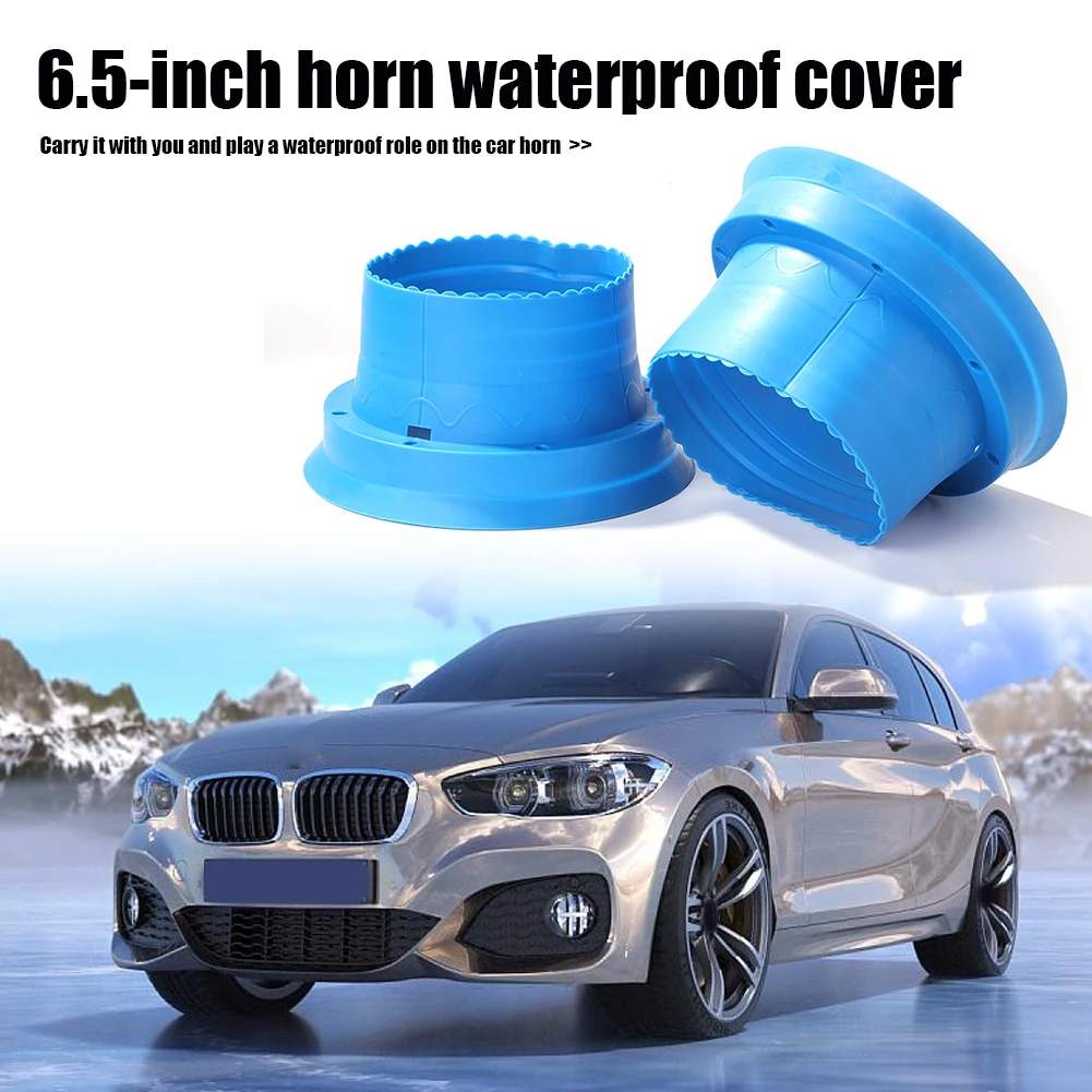 2pcs  Car Audio Speaker Decor Cover Loudspeaker Soft Silicone Foldable Auto Horn Spacer Automobiles Parts