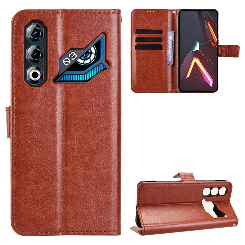 Leather Flip Case with Wallet and Kickstand - Elegant Protective Cover