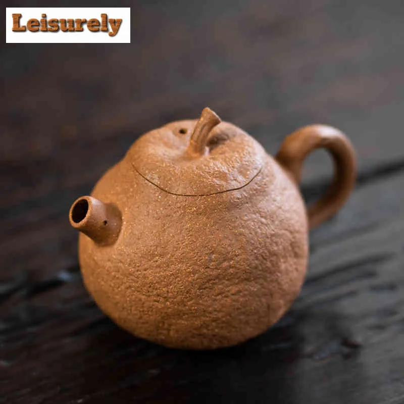 100ml Boutique Yixing Purple Clay Teapots Handmade tangerine Pot Raw Ore downhill Mud Tea Maker Kettle Zisha Tea Set Decoration