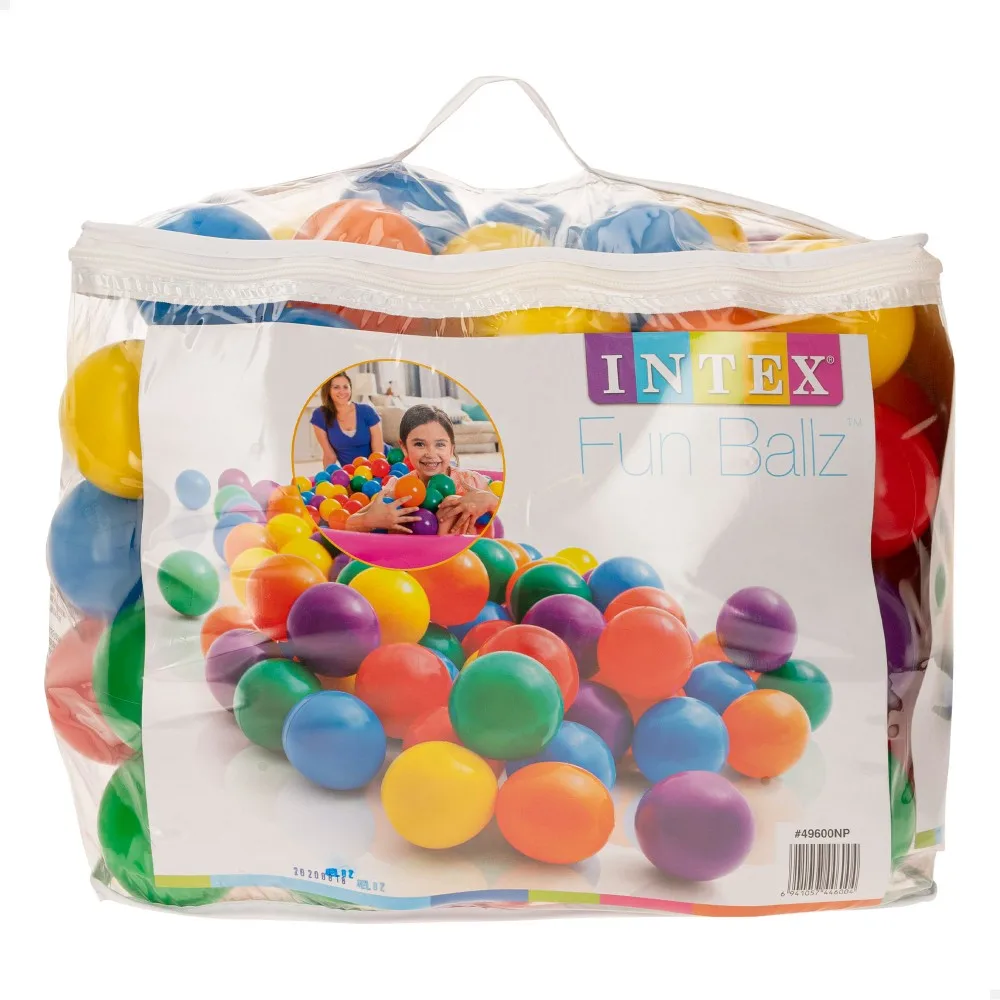 Pack de 100 bolas coloridas INTEX Fun Ballz